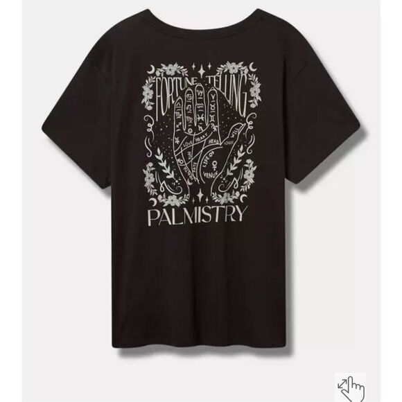 Torrid 5 plus size Palmistry Relax Fit Heritage Jersey Distressed Tee shirt top - Picture 9 of 9